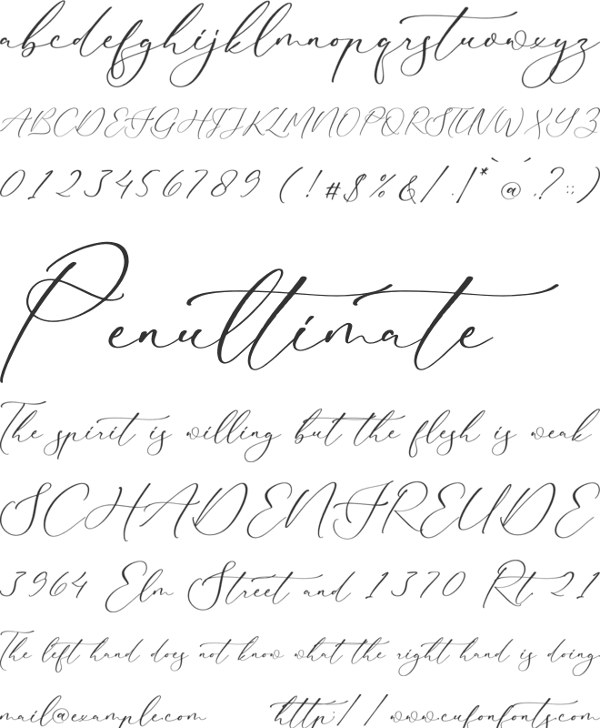 Rematho Klorofiland Script font preview