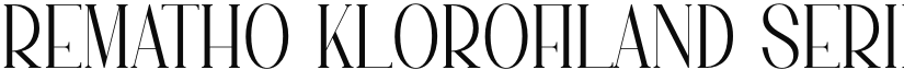 Rematho Klorofiland Serif Regular font