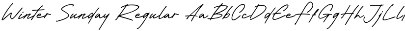 Winter Sunday Regular font