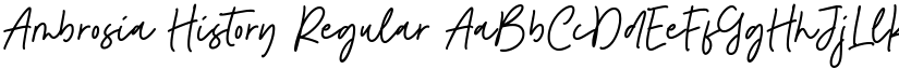 Ambrosia History Regular font