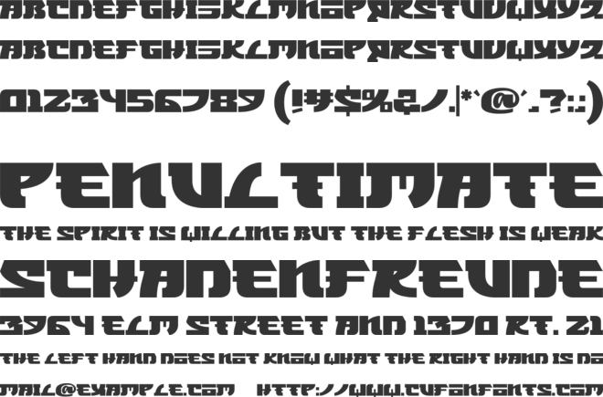 Manbokun font preview