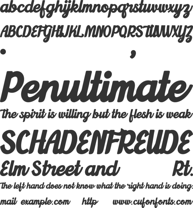 Wetzilla font preview