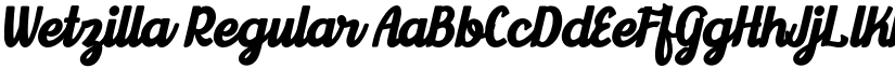 Wetzilla Regular font