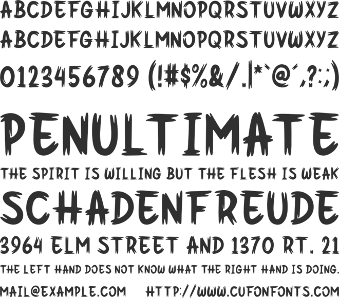 Spooky Hollow font preview