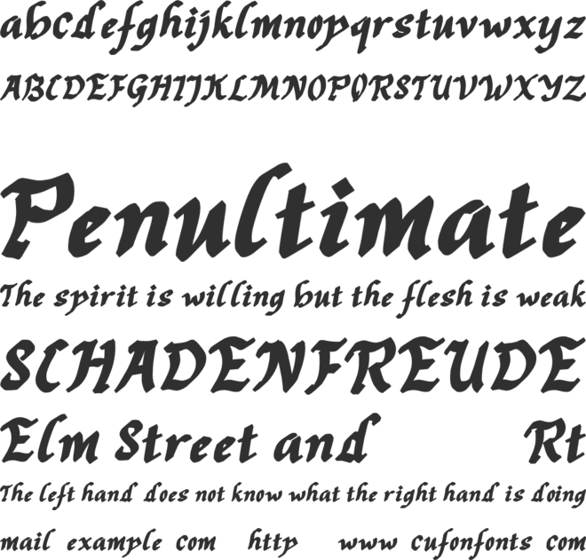 Ghost Battle Personal font preview