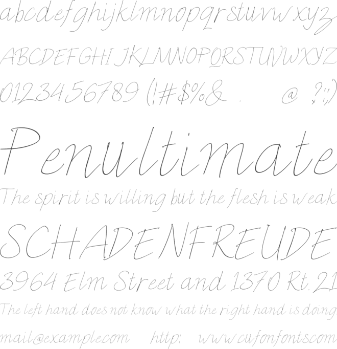 Melayni font preview