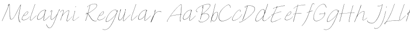 Melayni Regular font