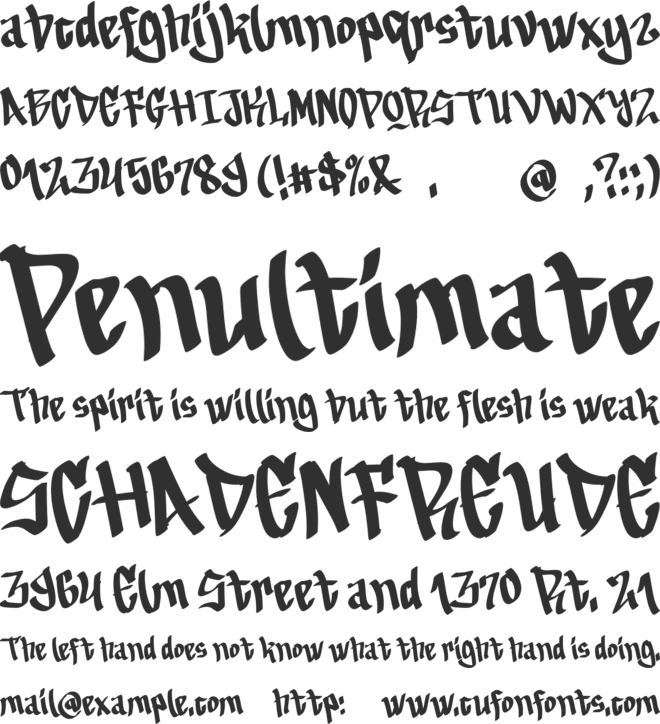 Coarse Lime font preview