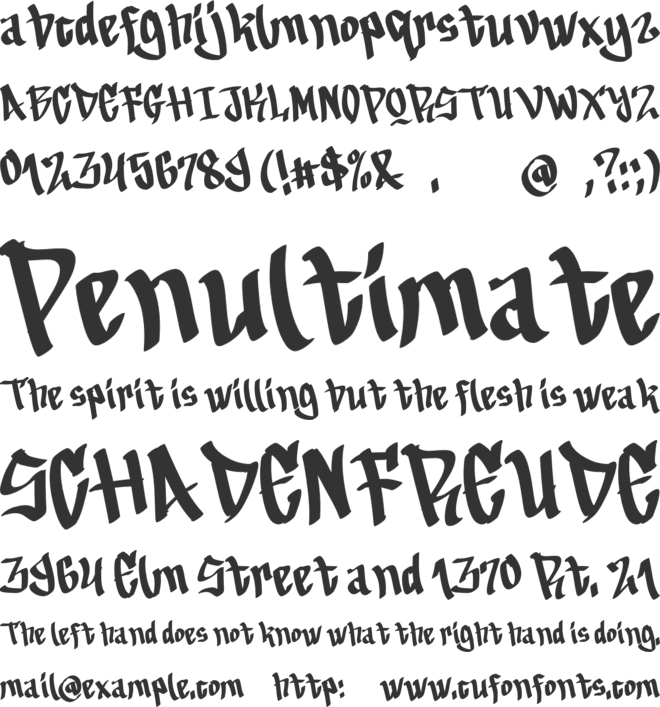 Coarse Lime font preview