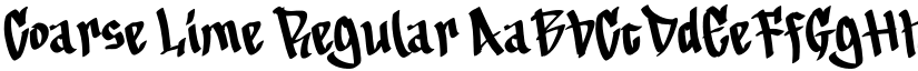 Coarse Lime Regular font