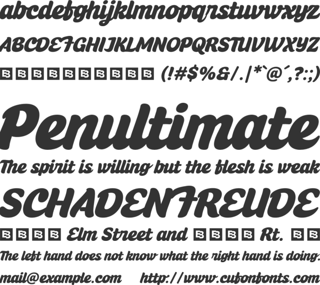 Sandler Trial font preview