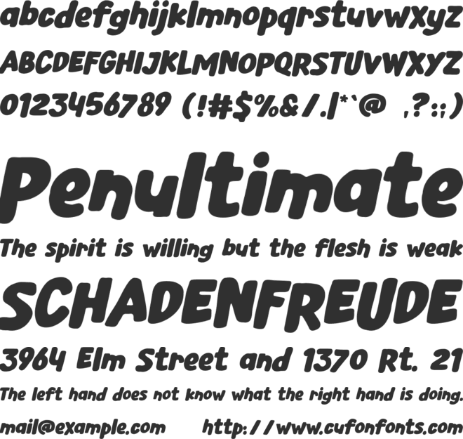 Youngster font preview