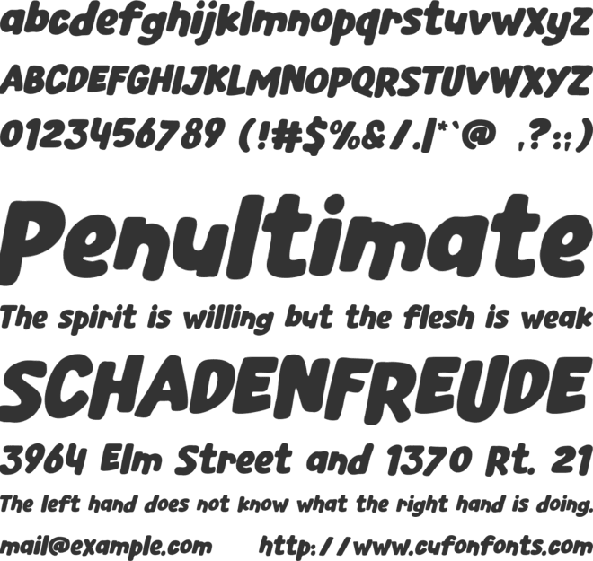 Youngster font preview