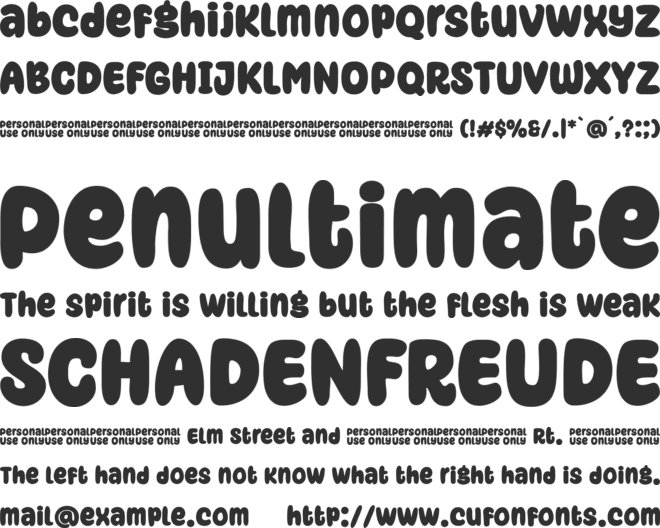 Super Snack font preview