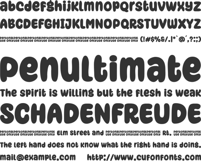 Super Snack font preview