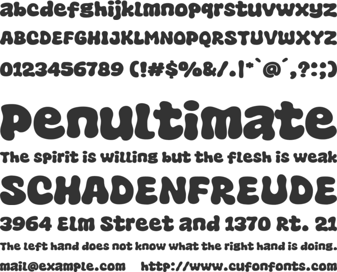 Super Dessert font preview