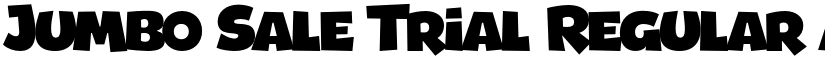 Jumbo Sale Trial Regular font