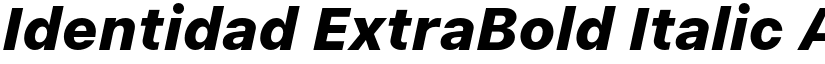 Identidad ExtraBold Italic font