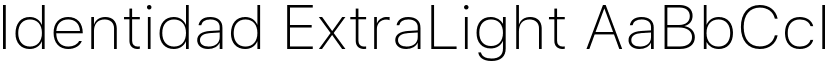 Identidad ExtraLight font
