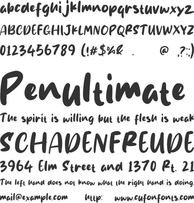 Samatha font preview