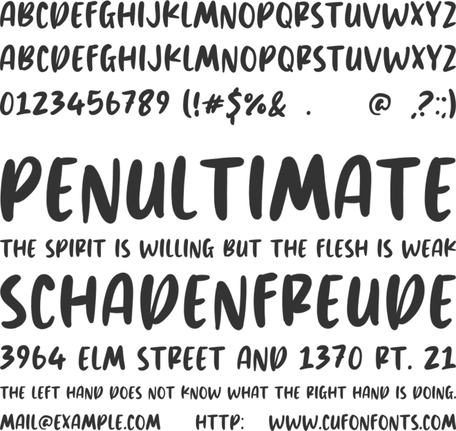 Trikers font preview