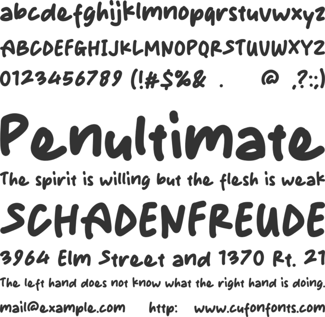 King Kids font preview