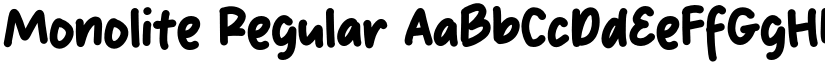 Monolite Regular font