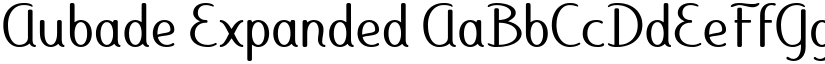 Aubade Expanded font
