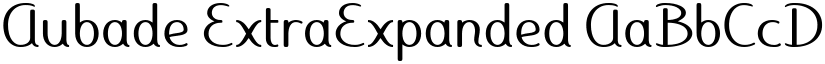 Aubade ExtraExpanded font