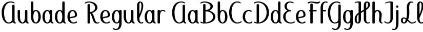 Aubade Regular font