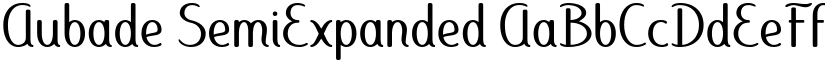 Aubade SemiExpanded font