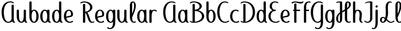 Aubade Regular font