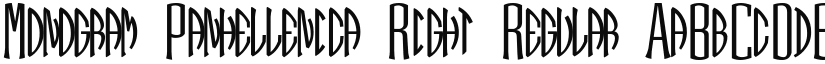Monogram Panhellenica Right Regular font