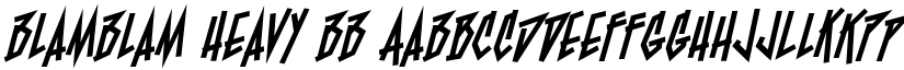 BlamBlam Heavy BB font