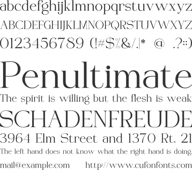 VIBERATE font preview