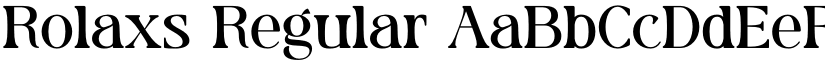 Rolaxs Regular font