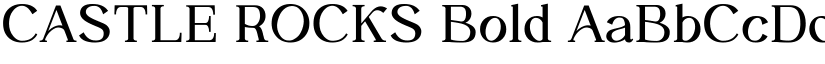 CASTLE ROCKS Bold font