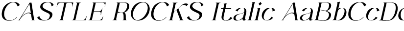 CASTLE ROCKS Italic font