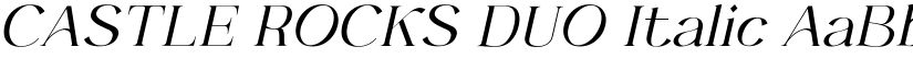 CASTLE ROCKS DUO Italic font