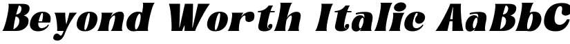 Beyond Worth Italic font