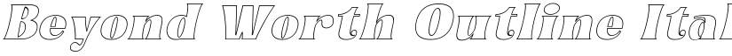 Beyond Worth Outline Italic font