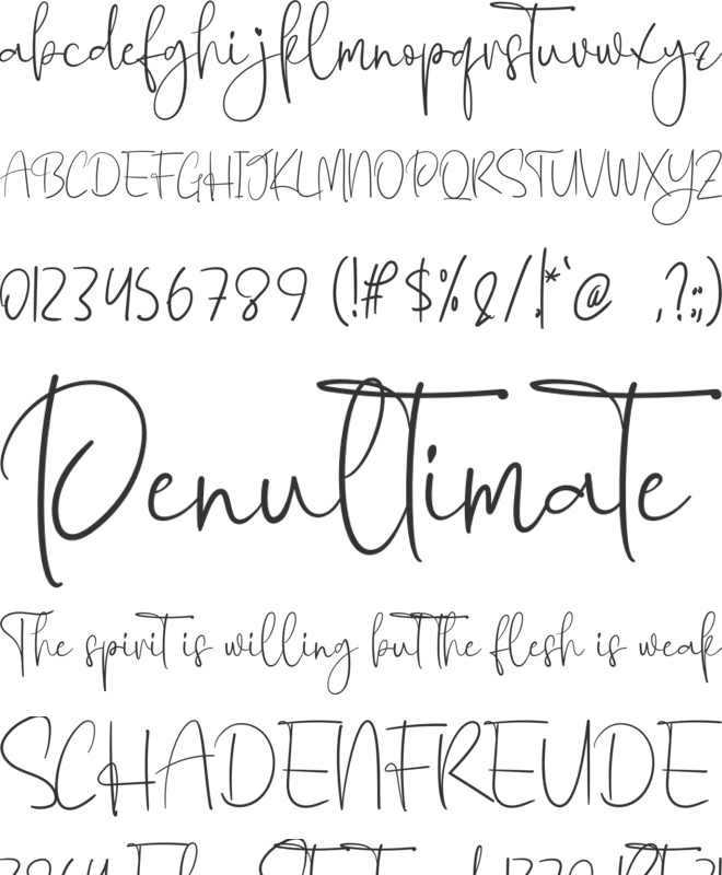 Hamington font preview