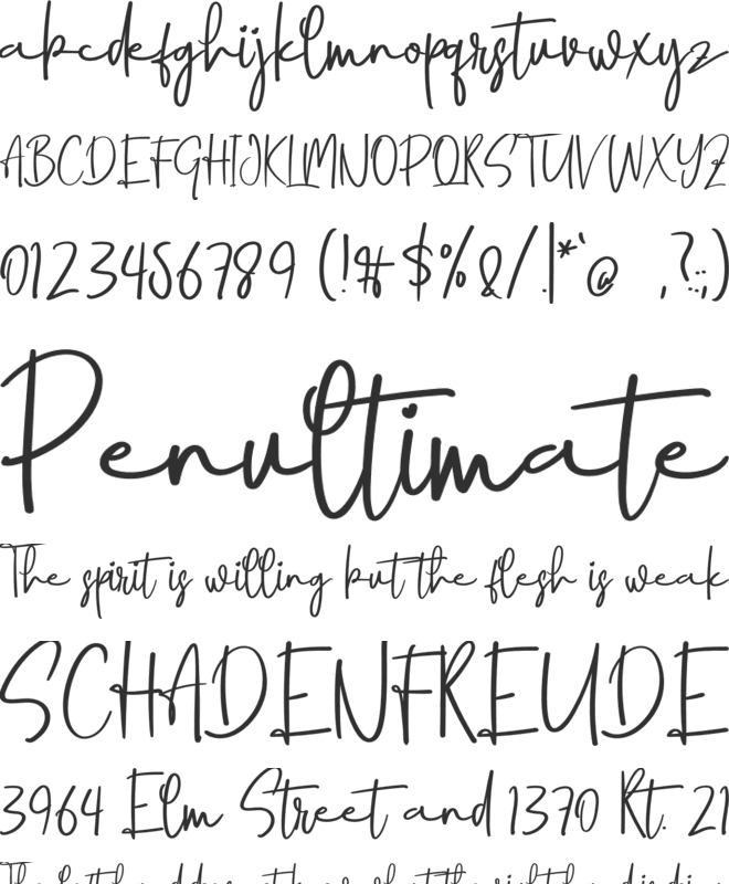 Onions font preview