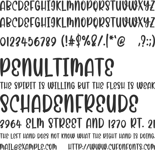 Beautiful Bunny font preview