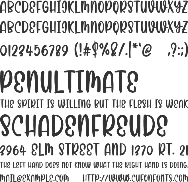 Beautiful Bunny font preview