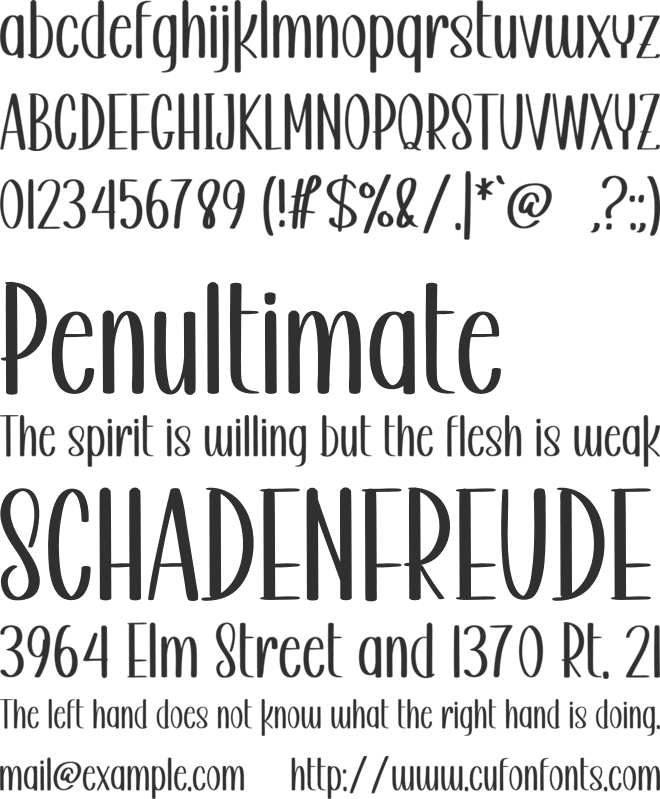 Simple Minimalist font preview