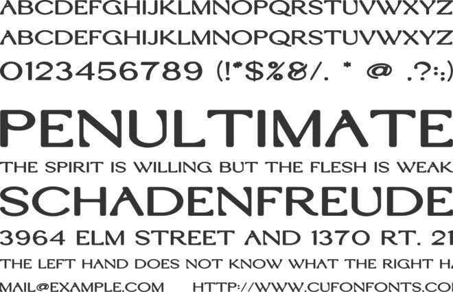 Linder font preview
