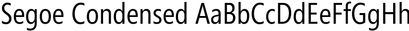 Segoe Condensed font