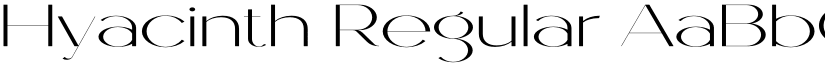Hyacinth Regular font