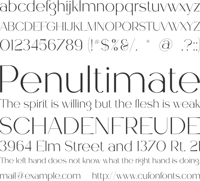 Hebe font preview